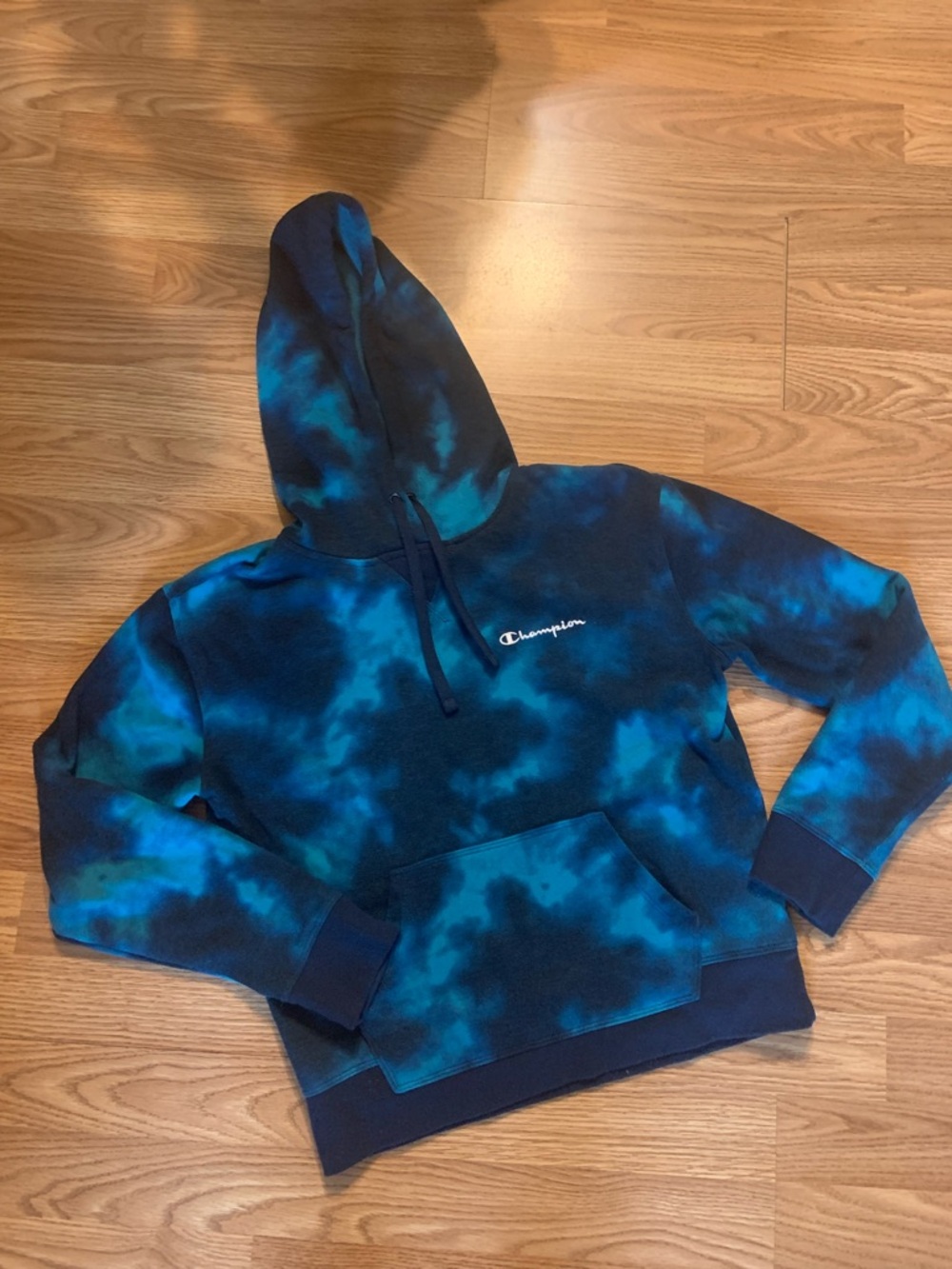 Champion Blue and Navy Hooded Pullover